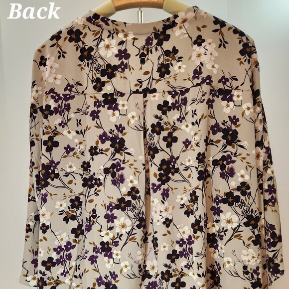 Aodemo Plus Size 4XL Chiffon Blouse – Flowy 3/4 Sleeve Tunic - Picture 5 of 6